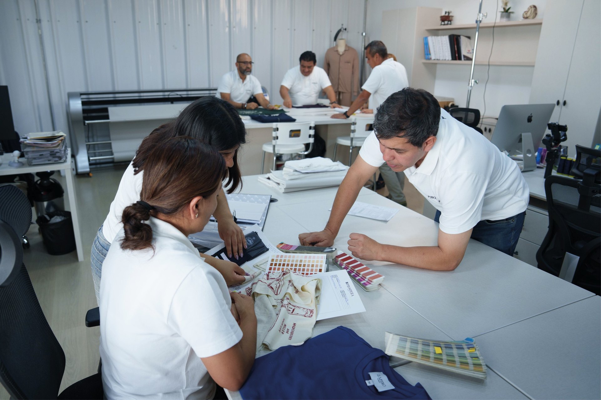 Fabric swatches used for development at Prospera